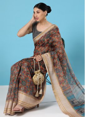 Cotton Designer Contemporary Saree For Casual