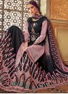 Cotton Digital Print Black and Pink Designer Pakistani Suit - 1