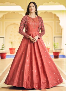 Cotton Floor Length Trendy Gown For Ceremonial