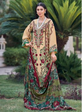 Cotton Lawn Designer Straight Salwar Suit For Ceremonial