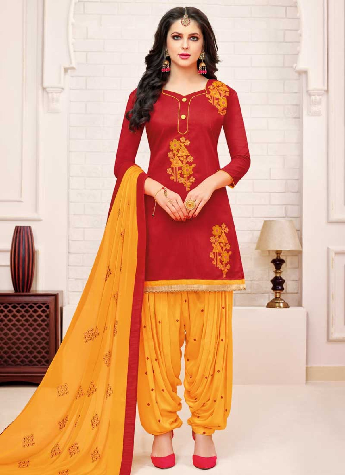 open lace back dress Red Wine Embroidered Straight Fit Kurta with Patiala Pant and Dupatta   Bavis Clothing