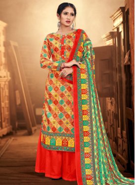 Palazzo Style Pakistani Salwar Kameez For Ceremonial