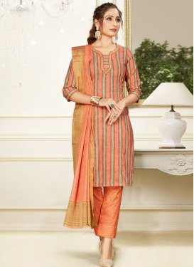 Cotton Pant Style Straight Salwar Kameez For Casual