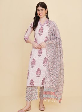 Cotton Print Work Readymade Designer Salwar Suit