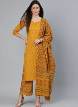 Cotton Readymade Palazzo Salwar Kameez