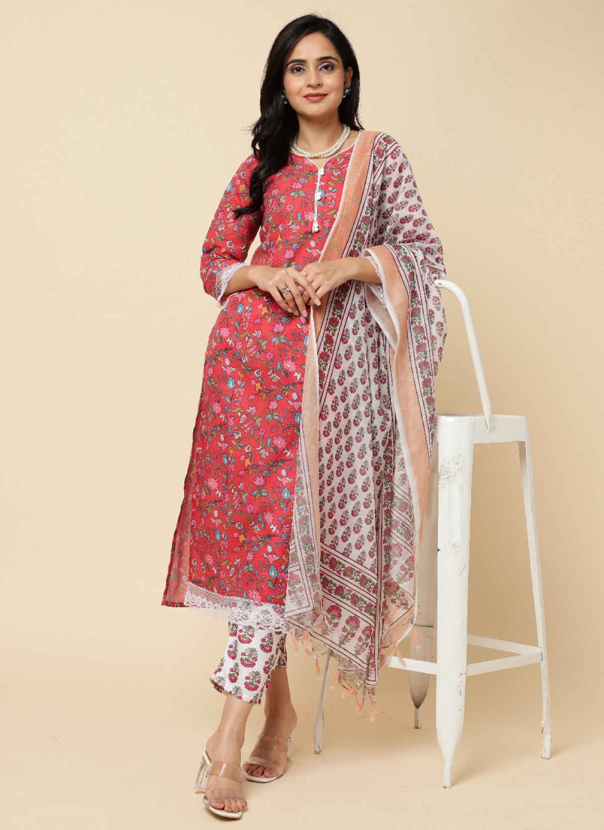 Buy Cotton Readymade Salwar Suit For Casual Online