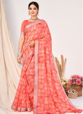 Cotton Silk Designer Contemporary Saree For Casual