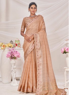 Cotton Silk Designer Contemporary Style Saree For Ceremonial