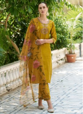 Cotton Silk Embroidered Work Readymade Designer Salwar Suit