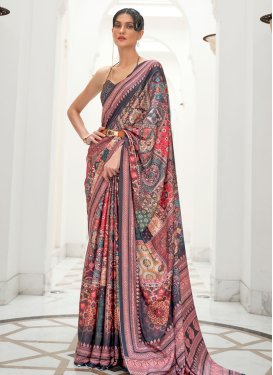Crepe Silk Contemporary Style Saree For Ceremonial