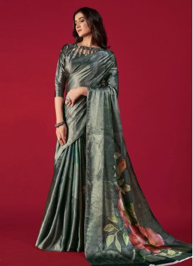 Crepe Silk Designer Contemporary Saree For Ceremonial