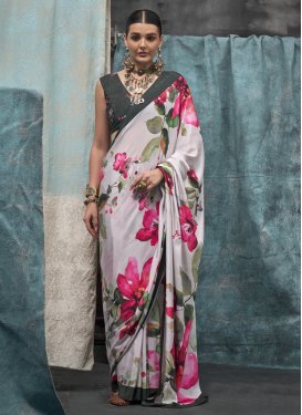 Crepe Silk Designer Contemporary Saree For Ceremonial