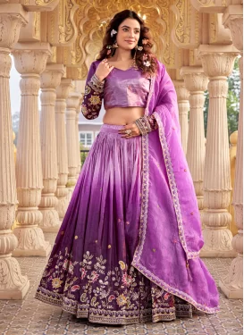 Crush Readymade Lehenga Choli with Embroidered Work in Multi Colour