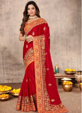Cutdana Work Traditional Designer Saree For Bridal