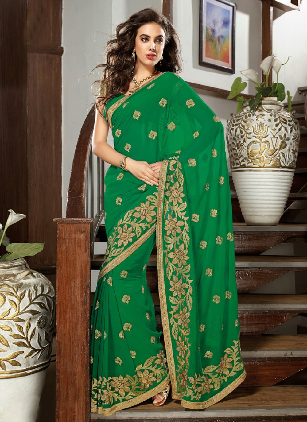 MultiColor Kasab Work Designer Saree -