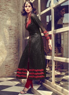 Delightsome Black Color Pant Style Designer Salwar Kameez