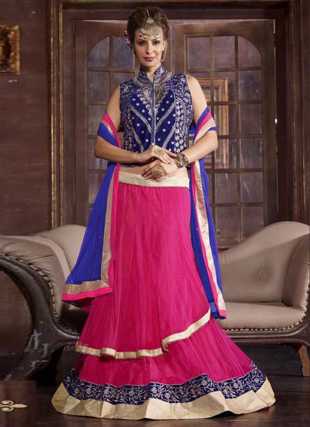 Buy Net Lehenga Choli With Jacket In Light Pink Color Online - LLCV01721 |  Andaaz Fashion