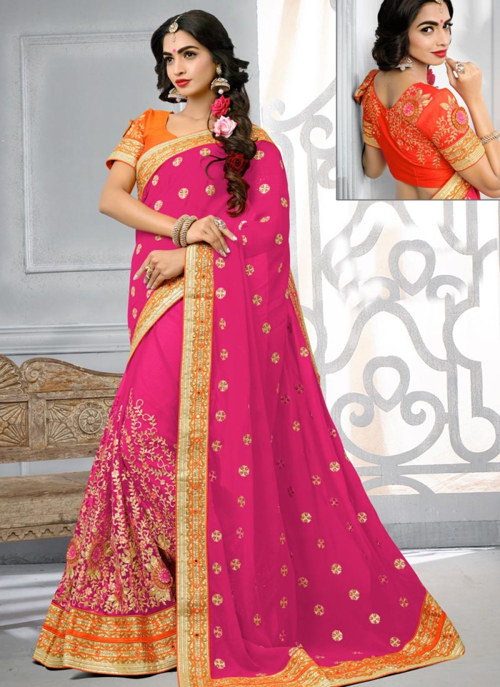 Red Bridal half saree | Studio 149 | Chennai