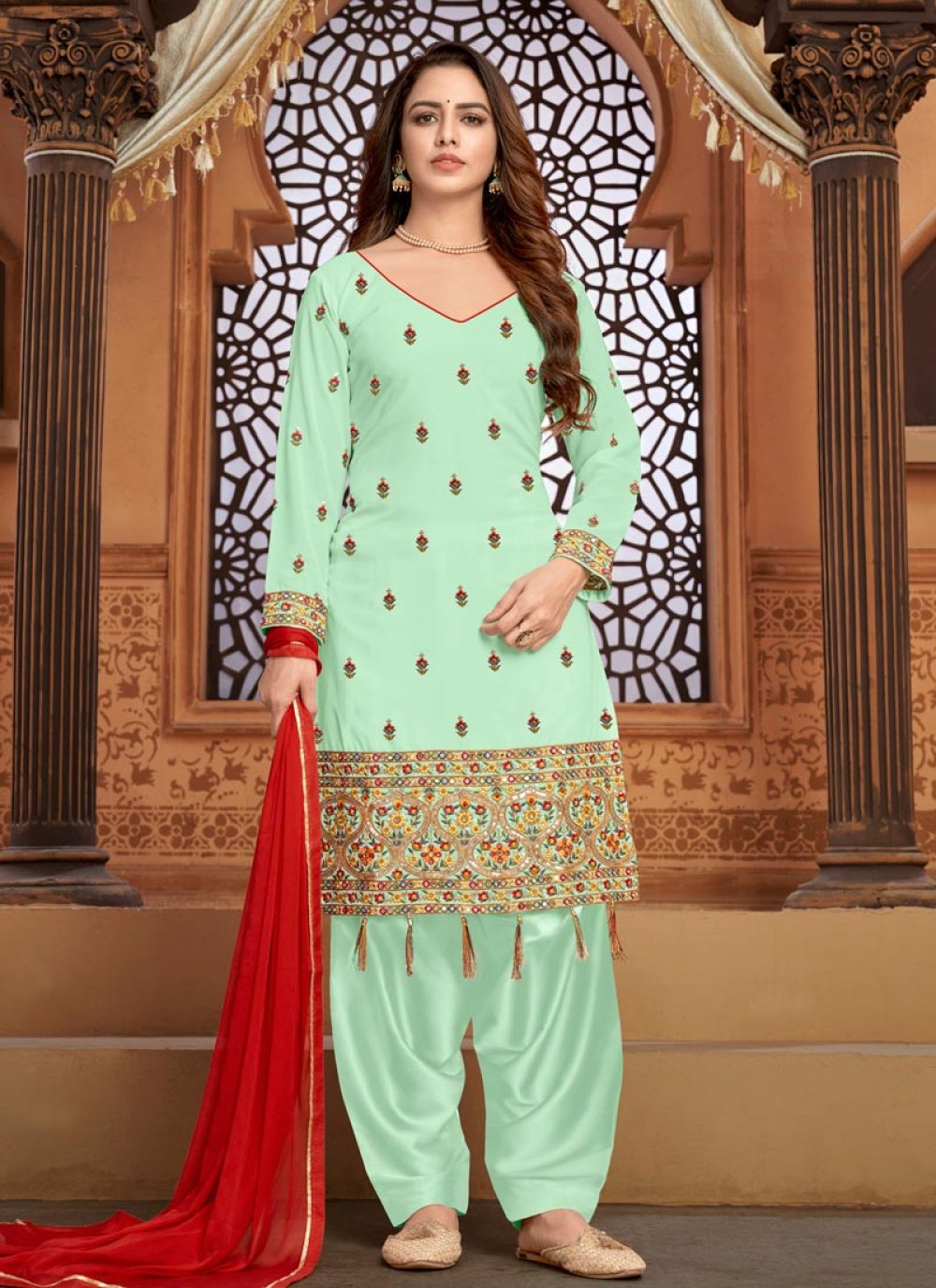 Party Wear Patiala Salwar Suit at Rs 3995/piece in Delhi | ID: 11548641730