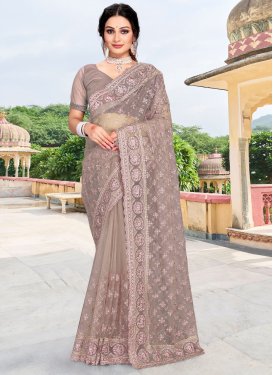Diamond Work Traditional Saree For Party