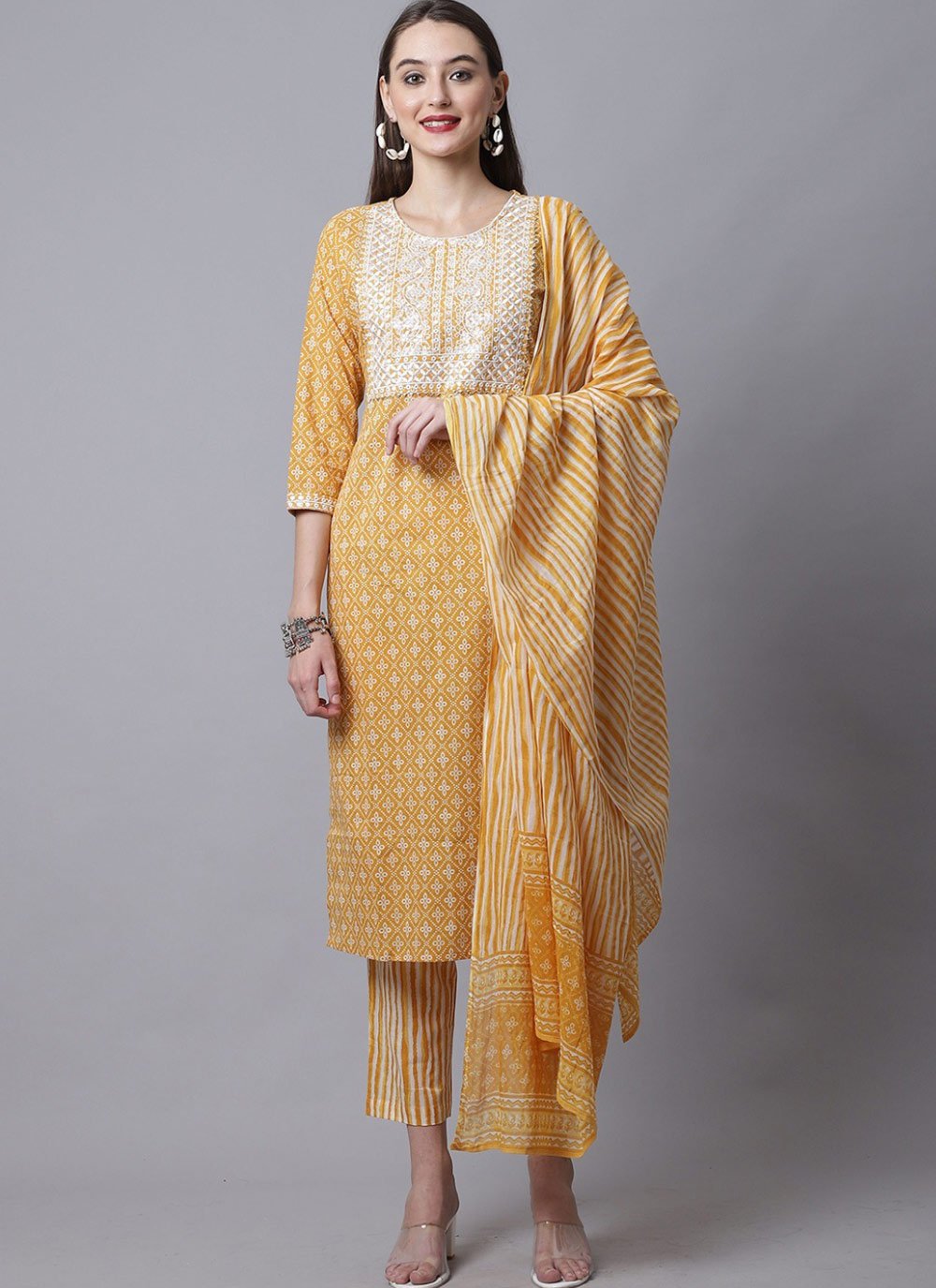 Digital Print Work Cotton Readymade Salwar Suit