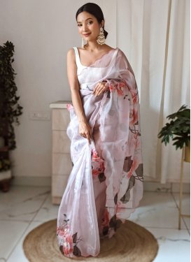Digital Print Work Designer Traditional Saree