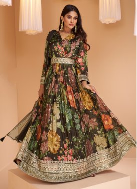 Digital Print Work Georgette Readymade Designer Salwar Suit