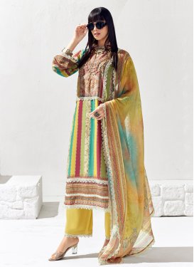 Digital Print Work Pant Style Classic Salwar Suit