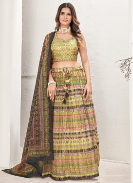 Digital Print Work Readymade Lehenga Choli
