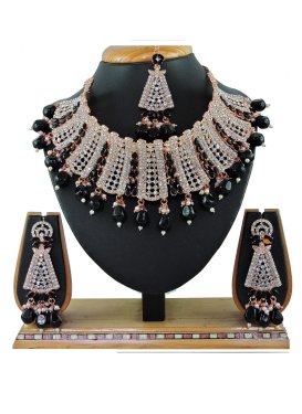 Dignified Alloy Gold Rodium Polish Jewellery Set For Festival