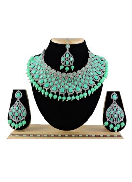 Dignified Silver Rodium Polish Alloy Necklace Set
