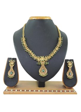 Divine Alloy Beads Work Necklace Set