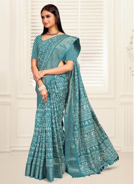 Dola Silk Designer Contemporary Style Saree For Casual