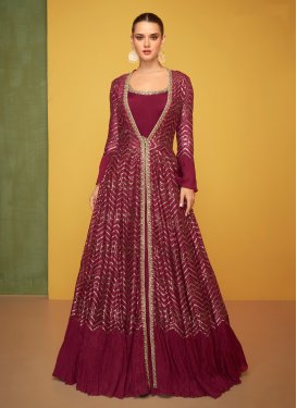 Dola Silk Floor Length Designer Salwar Suit