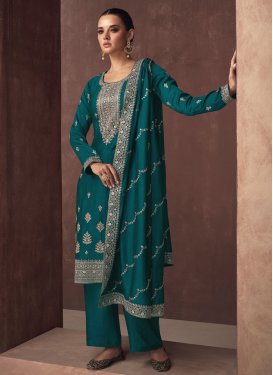 Dola Silk Pant Style Designer Salwar Suit