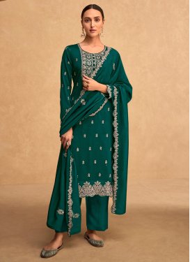 Dola Silk Pant Style Designer Salwar Suit For Ceremonial