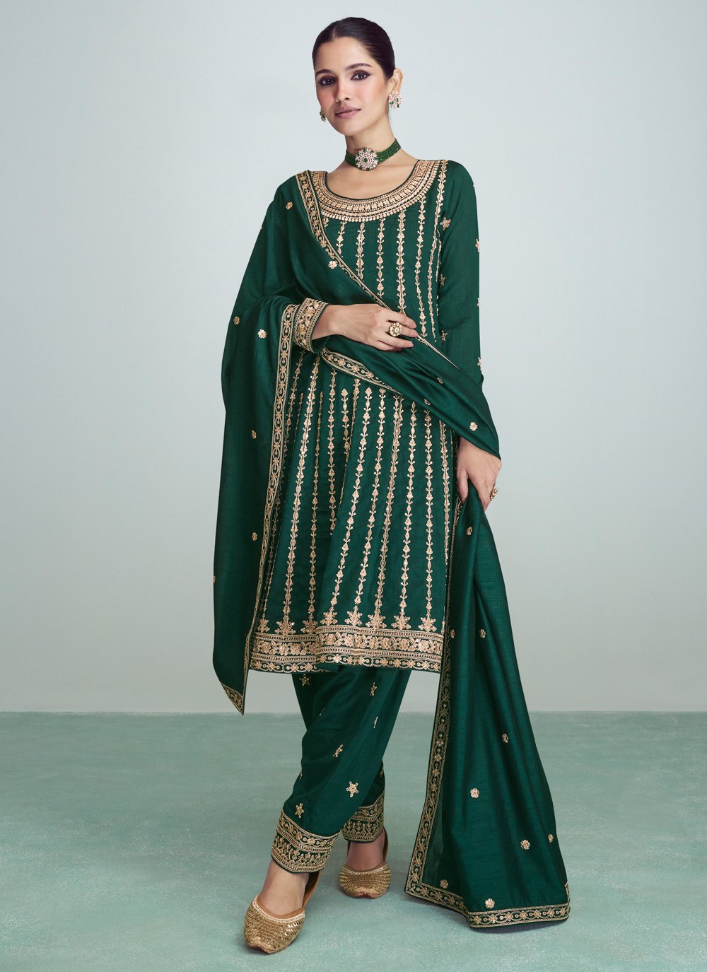 Silk punjabi suits clearance online