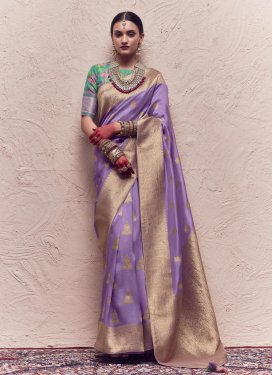 Dola Silk Woven Work Contemporary Style Saree