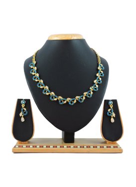 Elegant Stone Work Alloy Necklace Set For Party
