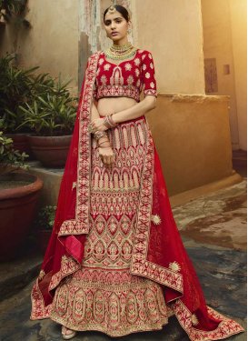 Embroidered Work A Line Lehenga Choli