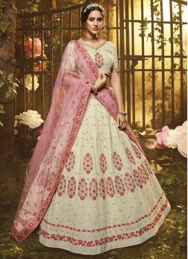 Embroidered Work A - Line Lehenga For Festival