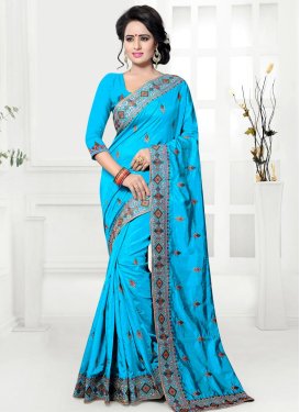 Embroidered Work Contemporary Saree