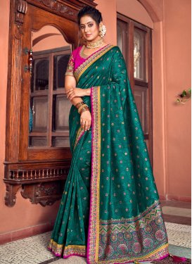 Embroidered Work  Contemporary Style Saree