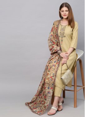 Embroidered Work Cotton Blend Readymade Salwar Suit