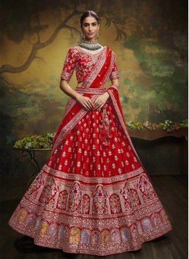 Embroidered Work Designer A Line Lehenga Choli