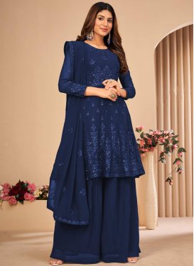 Embroidered Work Designer Palazzo Salwar Kameez