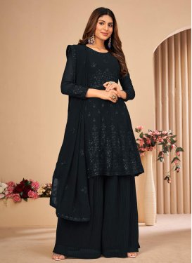 Embroidered Work Designer Palazzo Salwar Suit