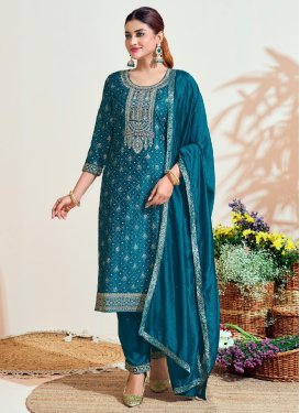 Embroidered Work Designer Straight Salwar Suit