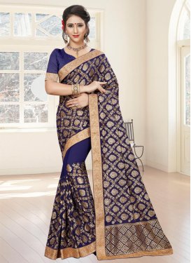 Embroidered Work Faux Georgette Classic Saree