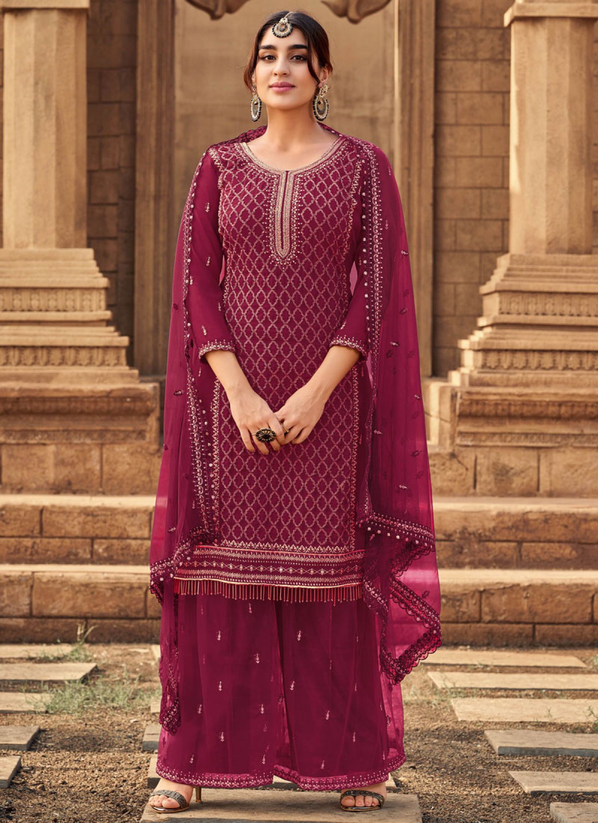 Palazzo salwar suits online best sale